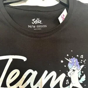 Justice | Shirts & Tops | Nwt Girls Justice Team Dab With A Unicorn ...